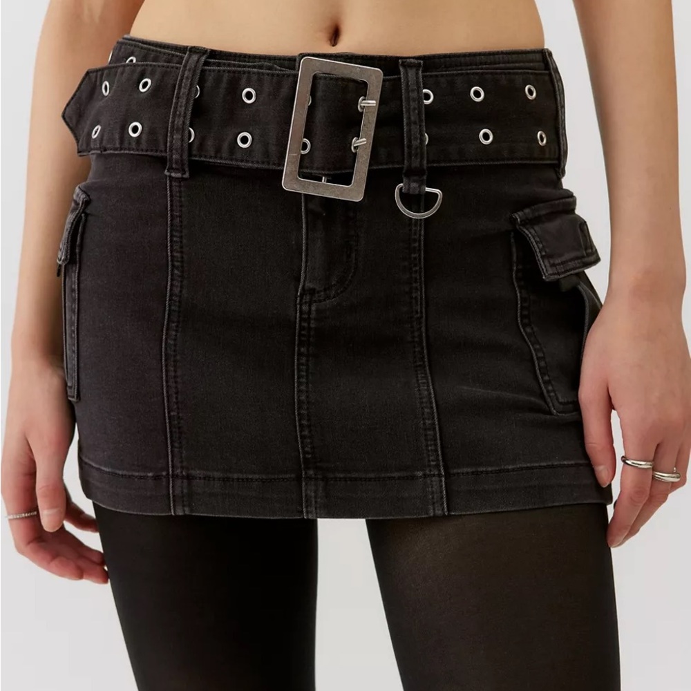 UO Joan Belted Micro Mini Skirt